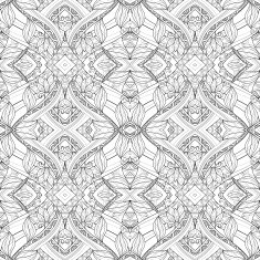 Vector Seamless Abstract Black and White Tribal Pattern N37