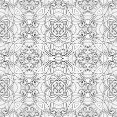 Vector Seamless Abstract Black and White Tribal Pattern N38