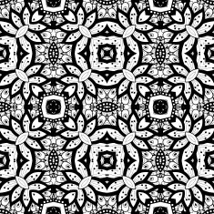 Vector Seamless Abstract Black and White Tribal Pattern N39