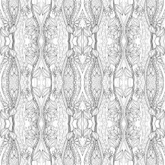 Vector Seamless Abstract Black and White Tribal Pattern N44