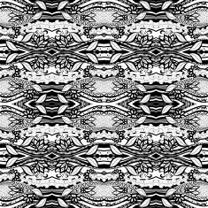 Vector Seamless Abstract Black and White Tribal Pattern N49