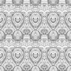 Vector Seamless Abstract Black and White Tribal Pattern N52