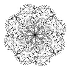 Vector Beautiful Deco Black Mandala N90