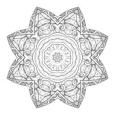 Vector Beautiful Deco Black Mandala N117