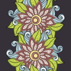 Vector seamless floral pattern N107