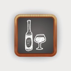 wine bottle doodle N3