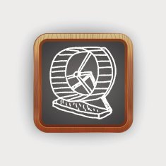 Pet exercise wheel doodle