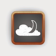moon and cloud doodle drawing N3