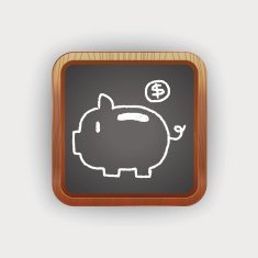 Piggybank doodle drawing N2