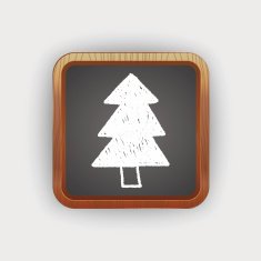 Christmas tree doodle drawing N5