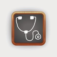 Stethoscope doodle drawing N3