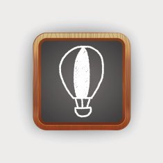 hot air balloon doodle drawing N2