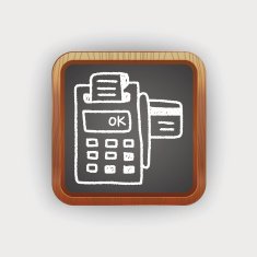 Credit card machine doodle drawing N2