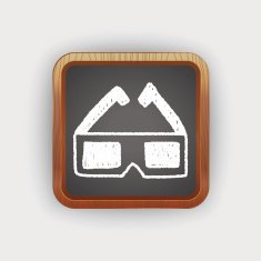 3D glassess doodle drawing N2