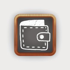 wallet doodle drawing N6