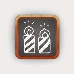 candle doodle drawing N2