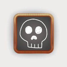 skull doodle drawing N2
