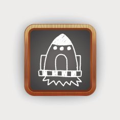 spaceship doodle drawing N2