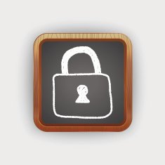 lock doodle drawing N4