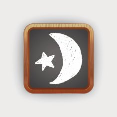 moon and star doodle drawing N3