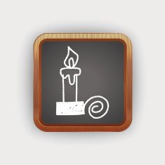 Christmas candle doodle drawing N2