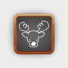 reindeer doodle drawing N2