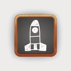 Missile doodle drawing N2