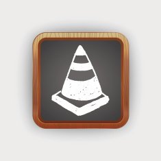 Triangular cone doodle drawing N2