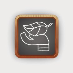 doodle hand and leaf N2