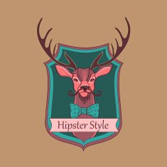 Vector Hipster style logo N2
