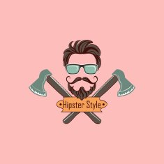 Vector Hipster style logo N4