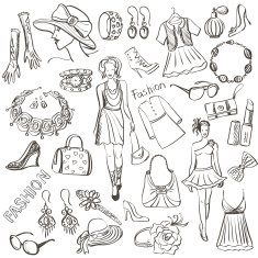 Hand drawn Fashion illustration