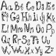 Set of letters the English alphabet N2