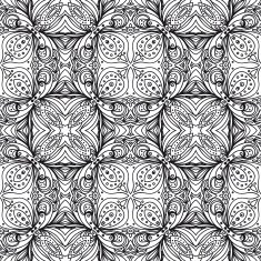 pretty curly abstract hand drawn seamless pattern N8
