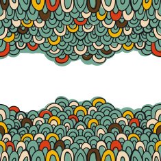 abstract doodle vector background with place for text