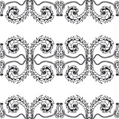 tribal curly abstract hand-drawn seamless pattern N4