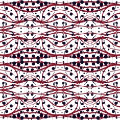 tribal curly abstract hand-drawn seamless pattern N5