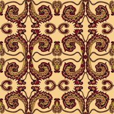 tribal curly abstract hand-drawn seamless pattern N6