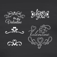 Happy Valentines Day Blackboard background