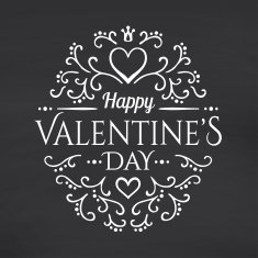 Happy Valentines Day Blackboard background N2
