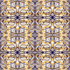 pretty curly abstract hand drawn seamless pattern N11