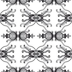 pretty curly abstract hand drawn seamless pattern N12