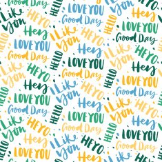 Seamless pattern with greetings