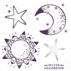moon stars sun