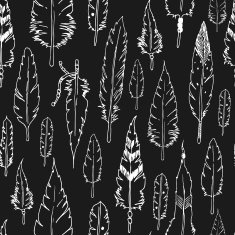 Vector feather background tribal pattern