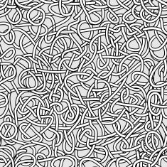 Seamless Pattern With Hand Drawn Knot Lines N2