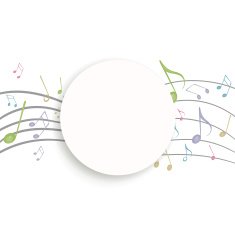 Vector Background with Music Notes N4