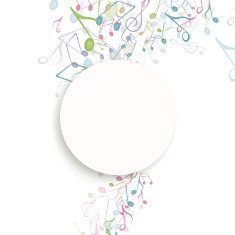 Vector Background with Music Notes N5