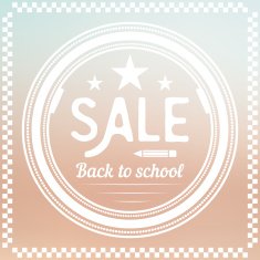 Back to School Label Sale Design