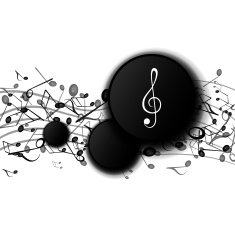 Vector Background with Music Notes N7
